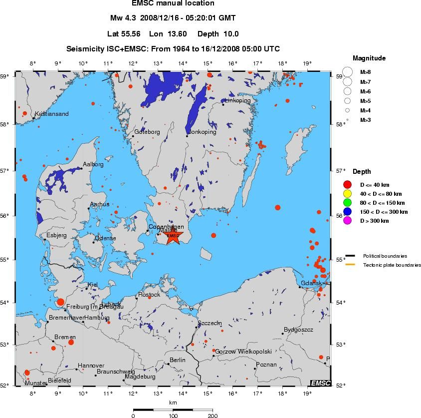 regional historical seismicity