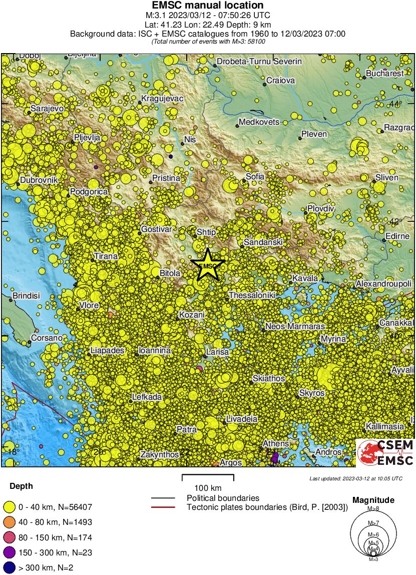 regional historical seismicity