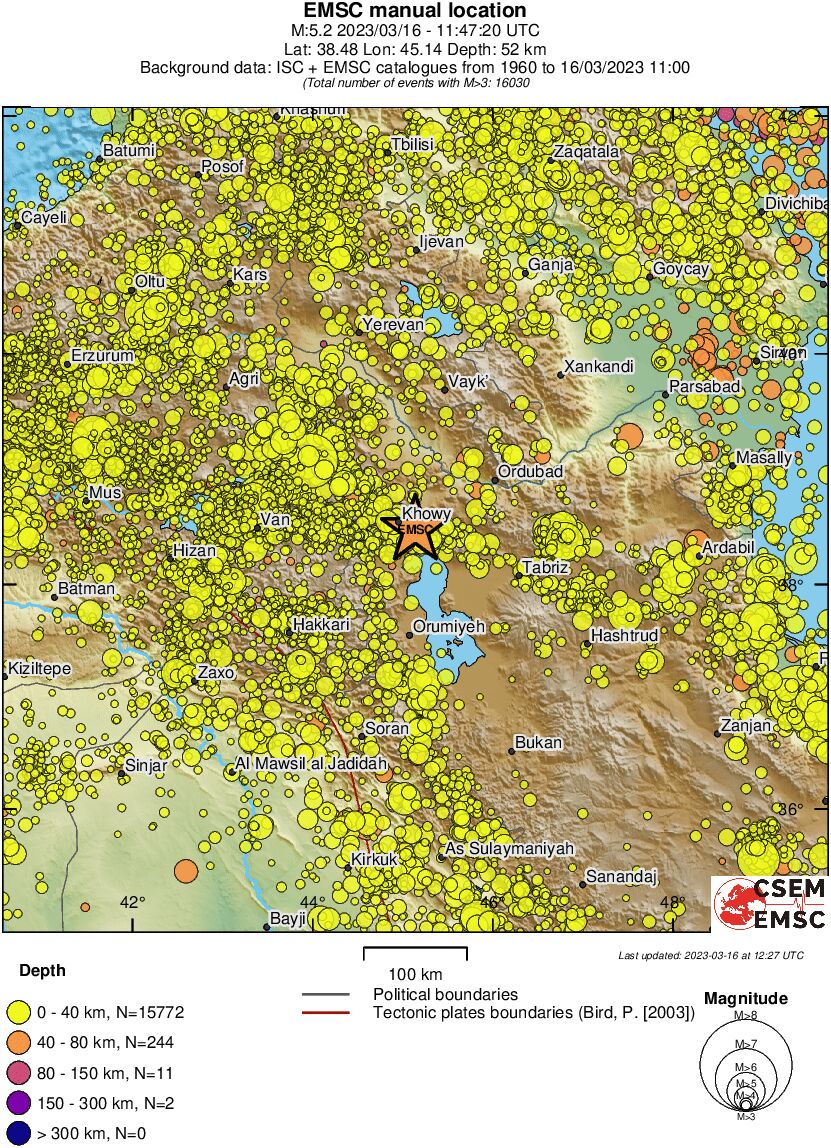 regional historical seismicity