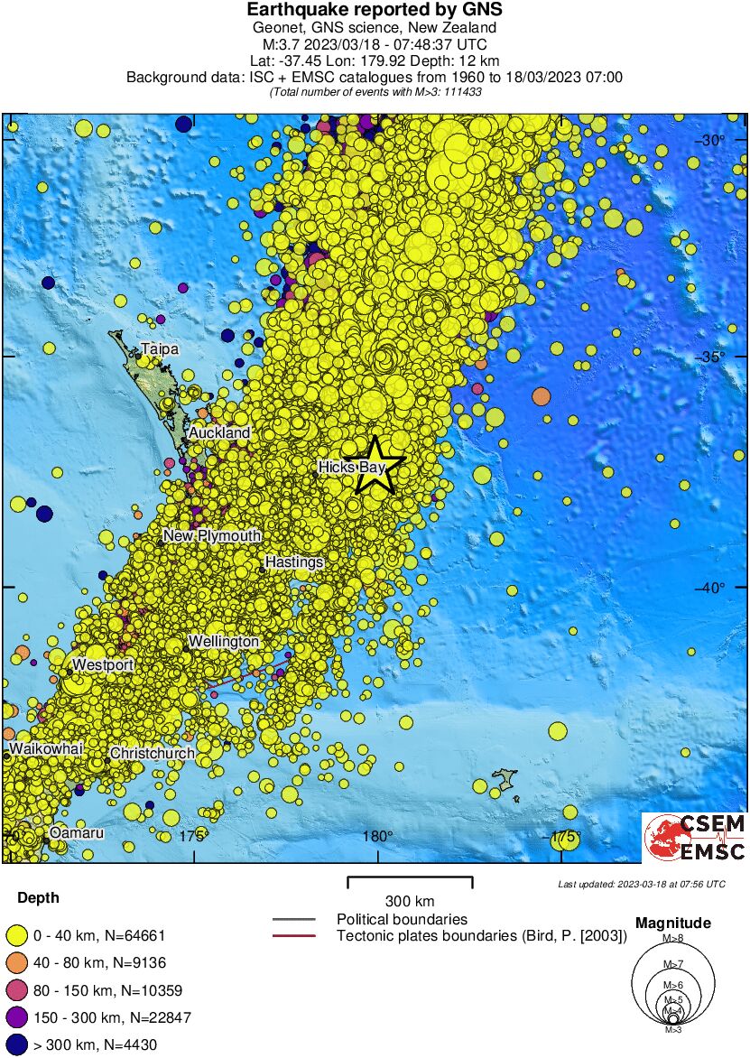 wide historical seismicity