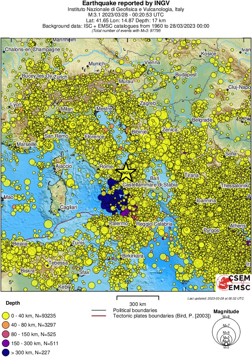 wide historical seismicity