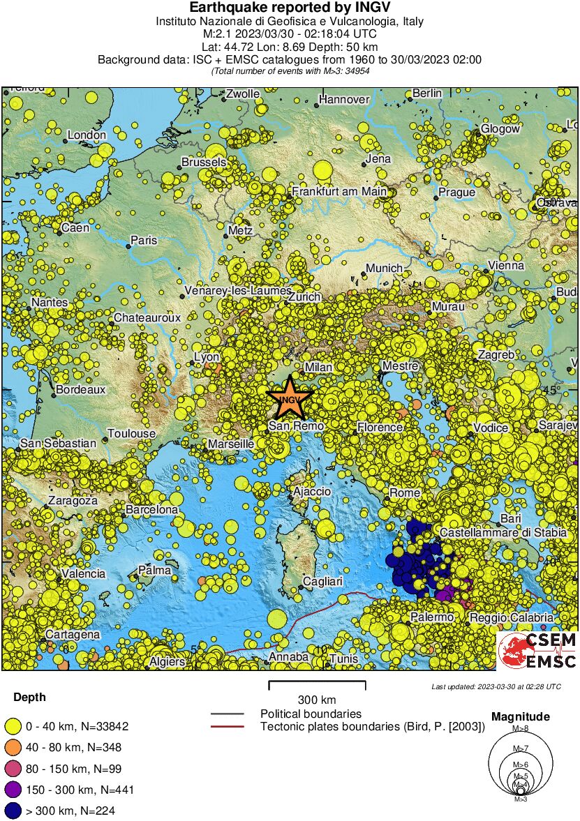 wide historical seismicity