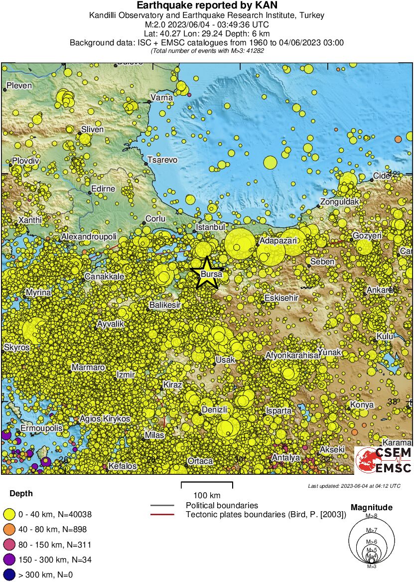 regional historical seismicity