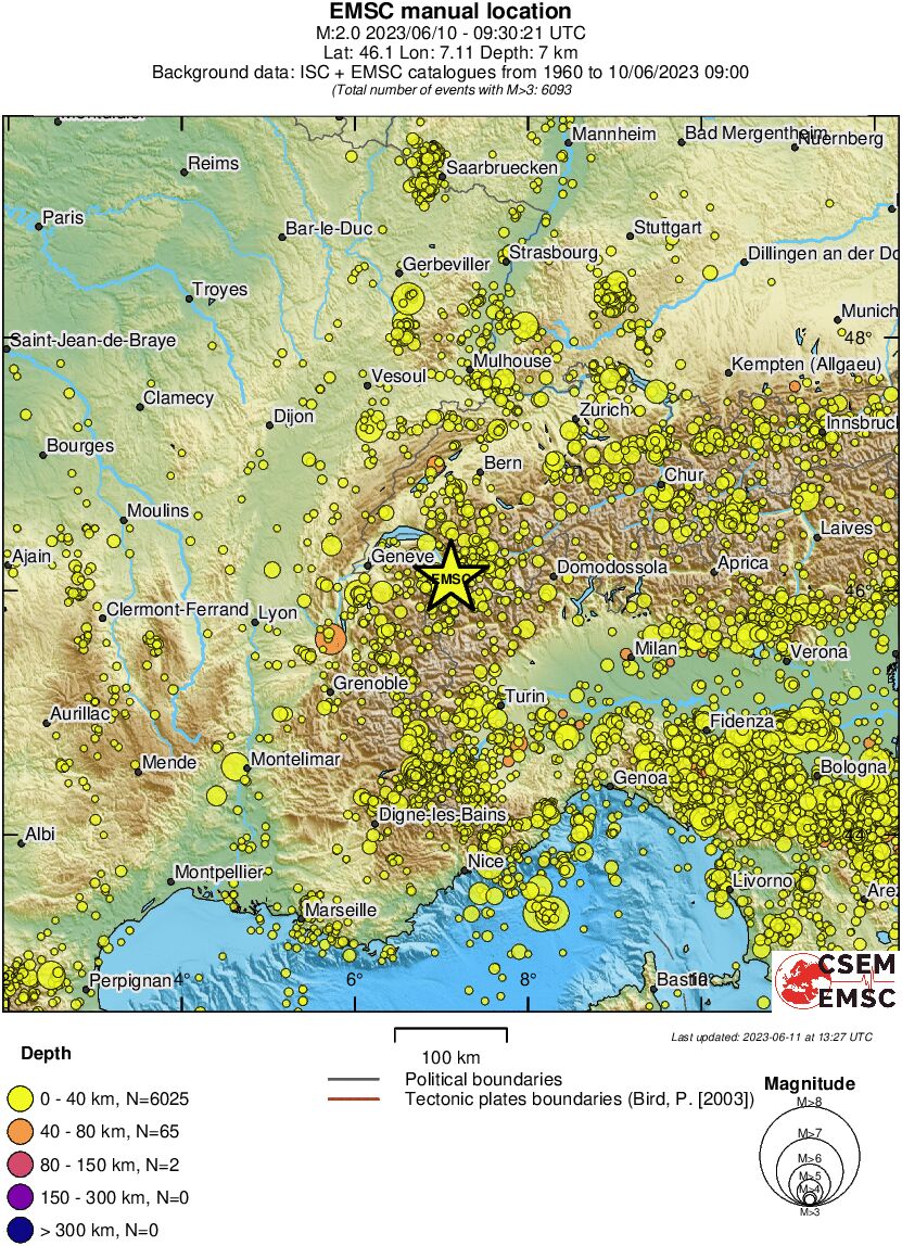 regional historical seismicity