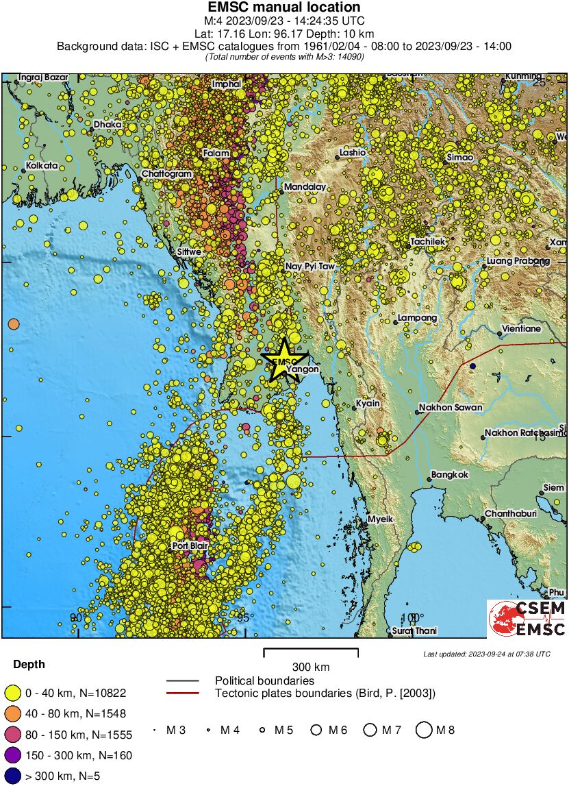wide historical seismicity