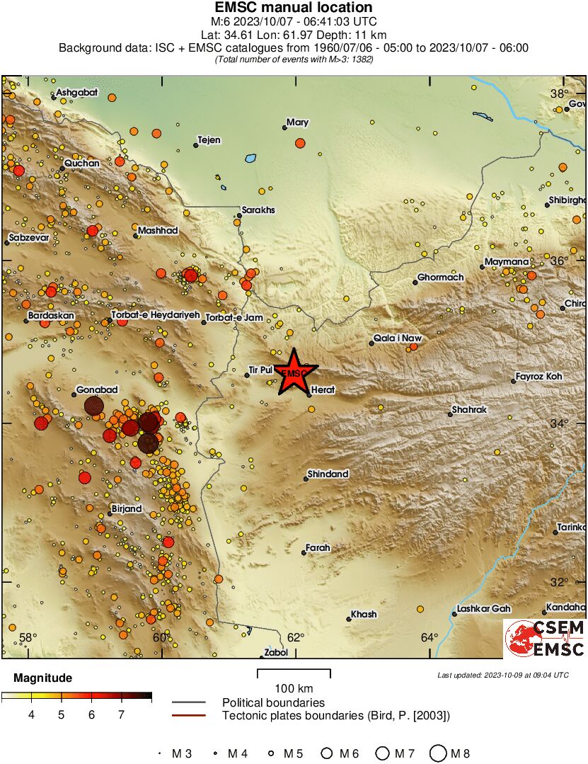 regional magnitude historical seismicity