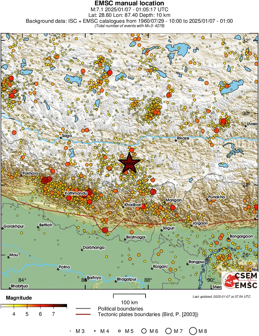 regional magnitude historical seismicity