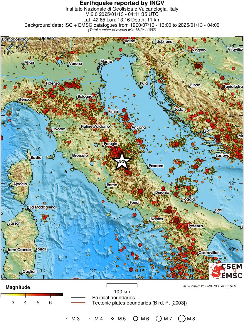 regional magnitude historical seismicity