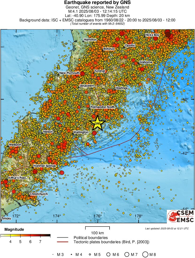 regional magnitude historical seismicity