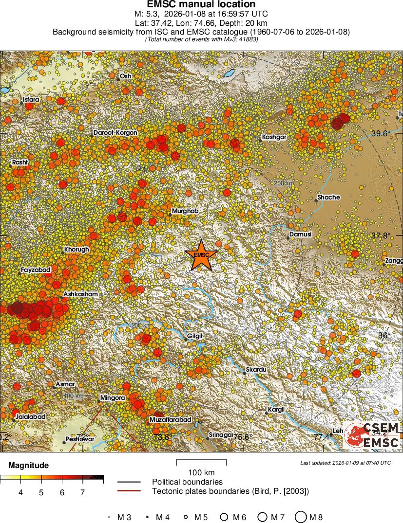 regional magnitude historical seismicity
