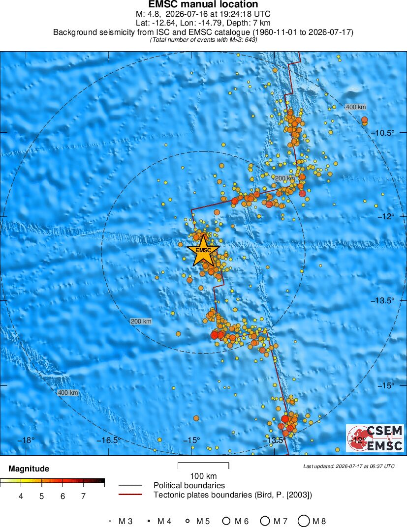 regional magnitude historical seismicity