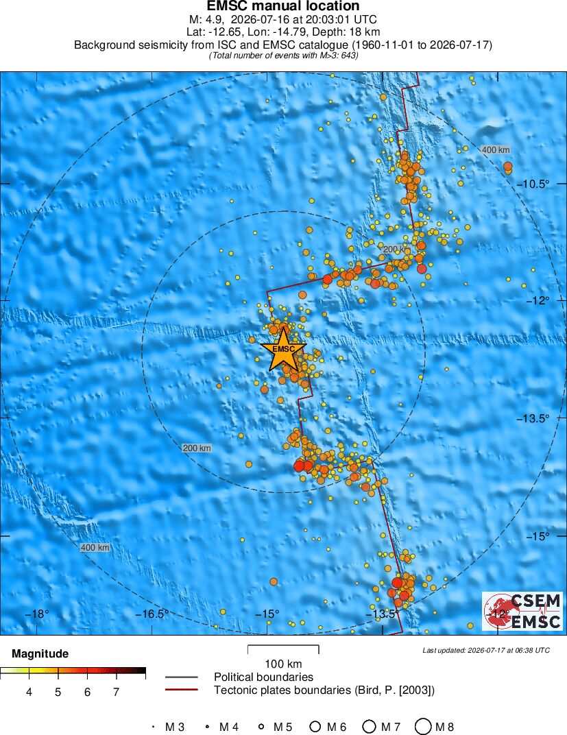 regional magnitude historical seismicity