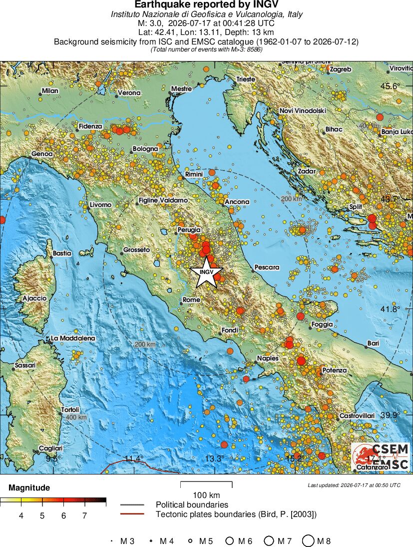 regional magnitude historical seismicity
