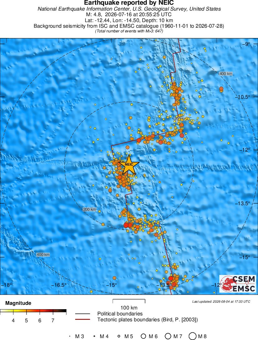 regional magnitude historical seismicity