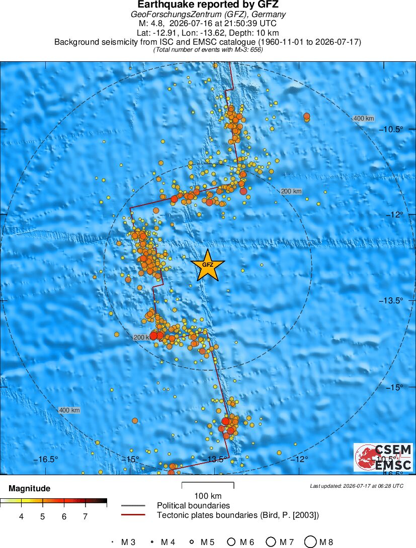 regional magnitude historical seismicity