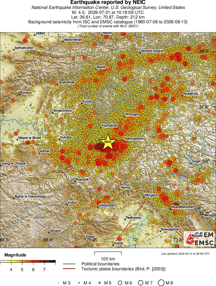 regional magnitude historical seismicity