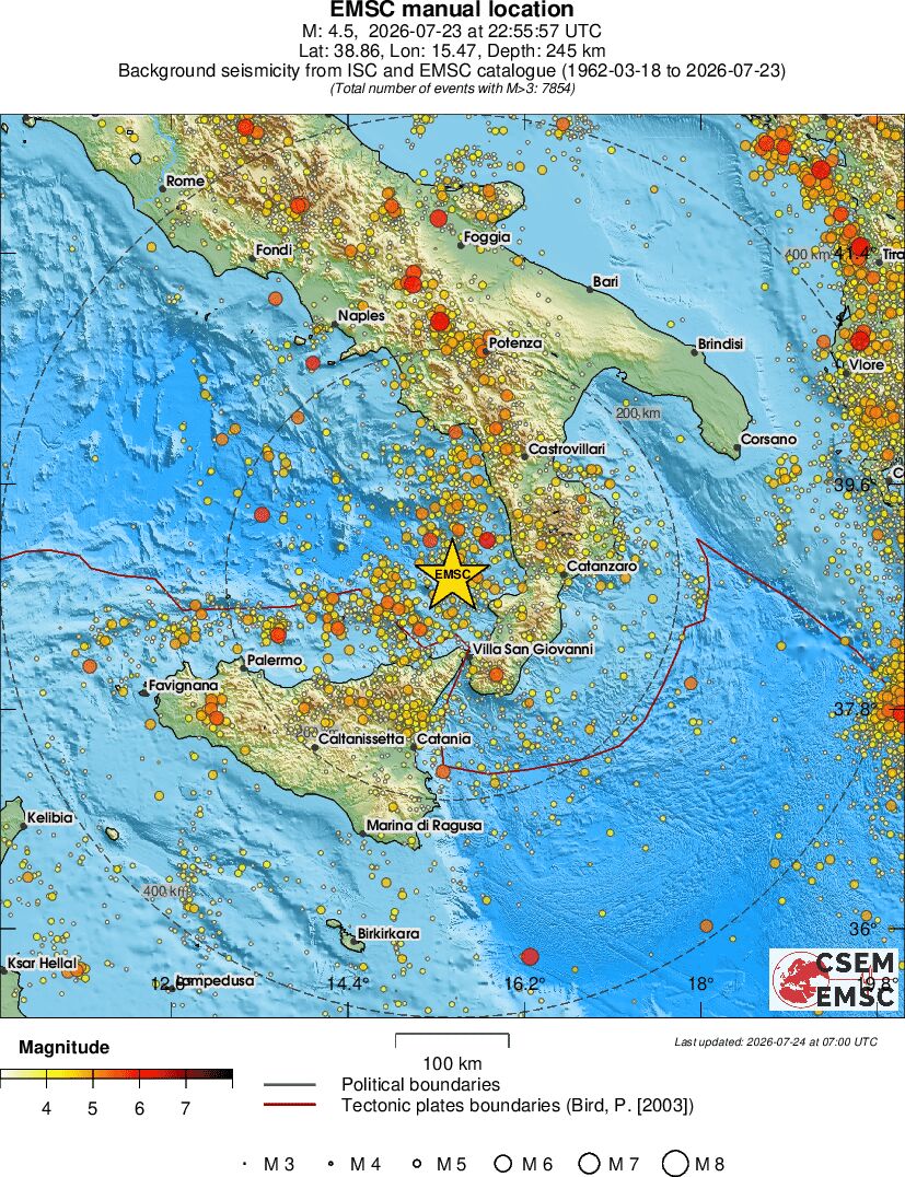 regional magnitude historical seismicity