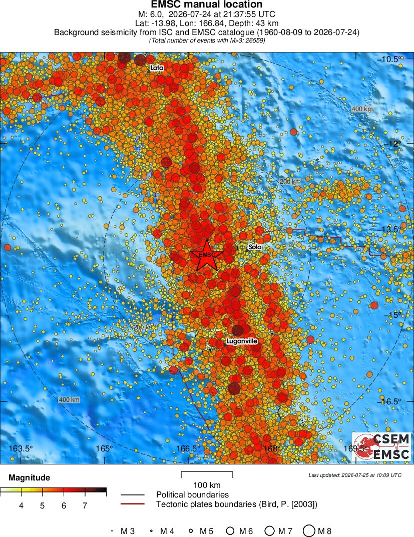 regional magnitude historical seismicity