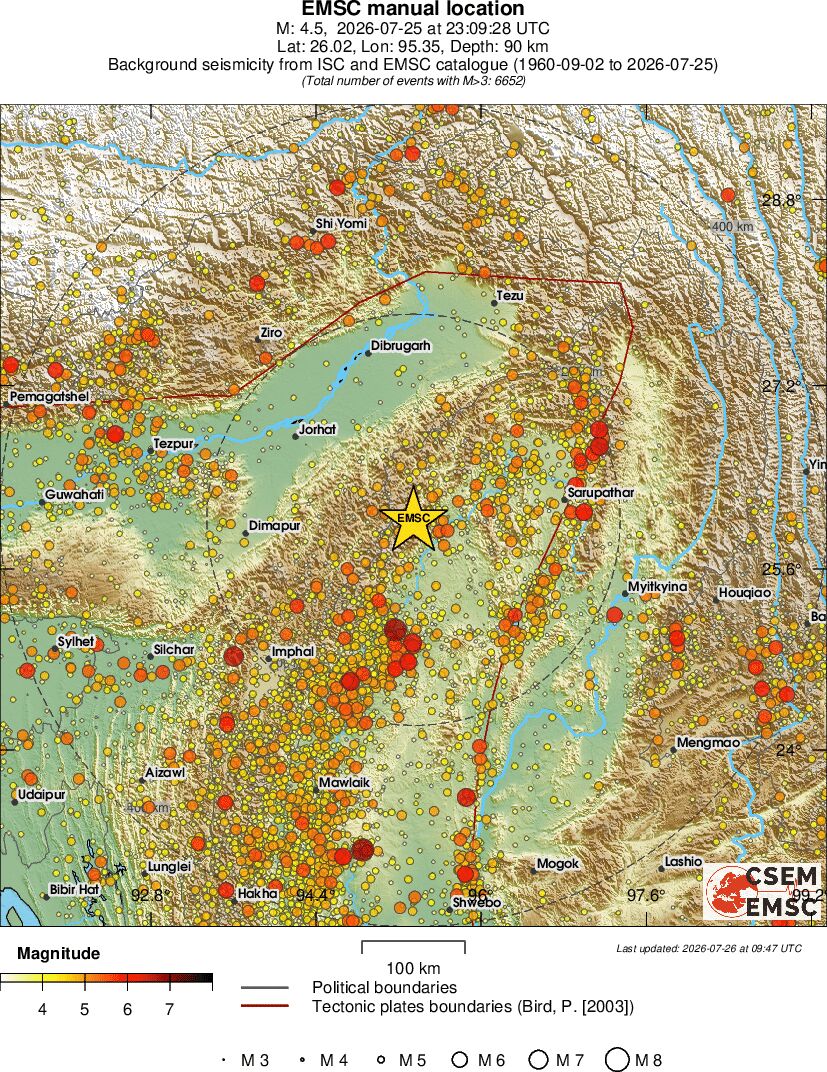 regional magnitude historical seismicity