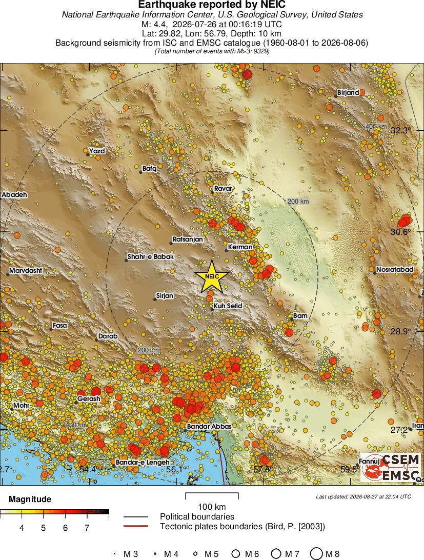 regional magnitude historical seismicity