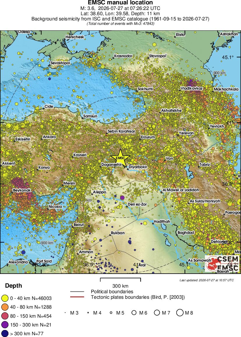 wide historical seismicity