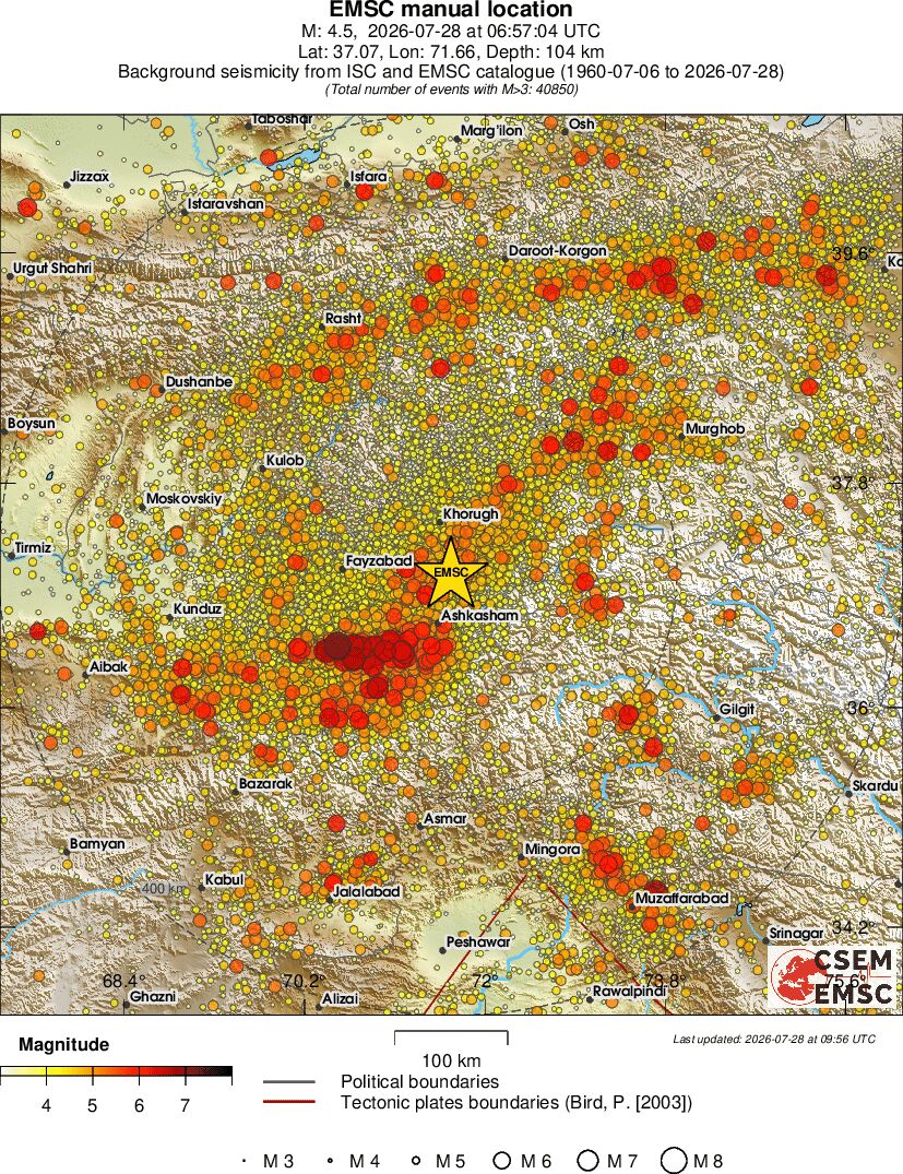regional magnitude historical seismicity