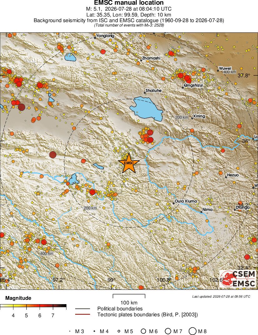 regional magnitude historical seismicity