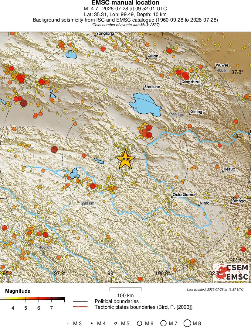 regional magnitude historical seismicity