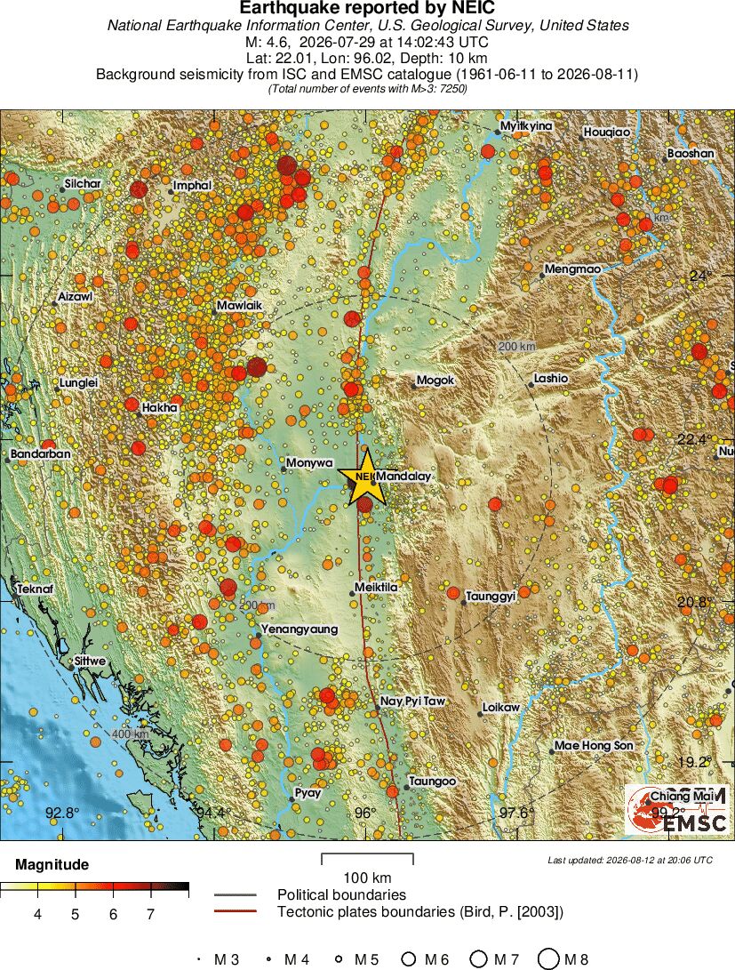 regional magnitude historical seismicity