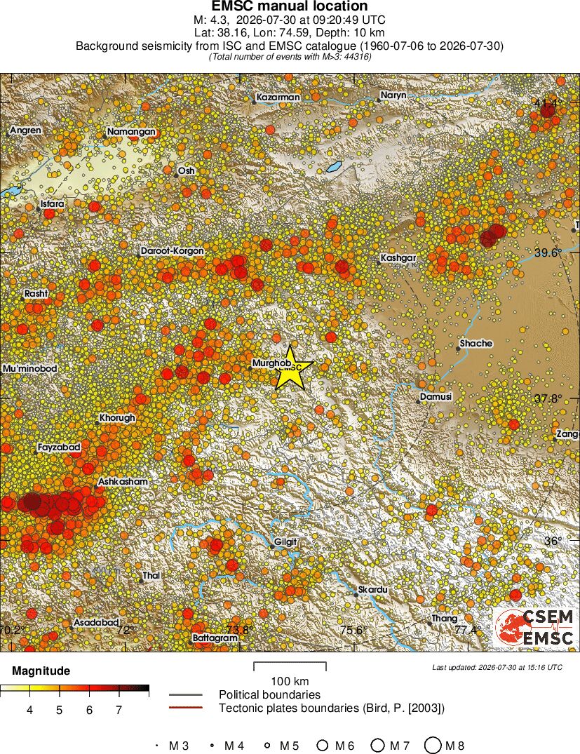 regional magnitude historical seismicity