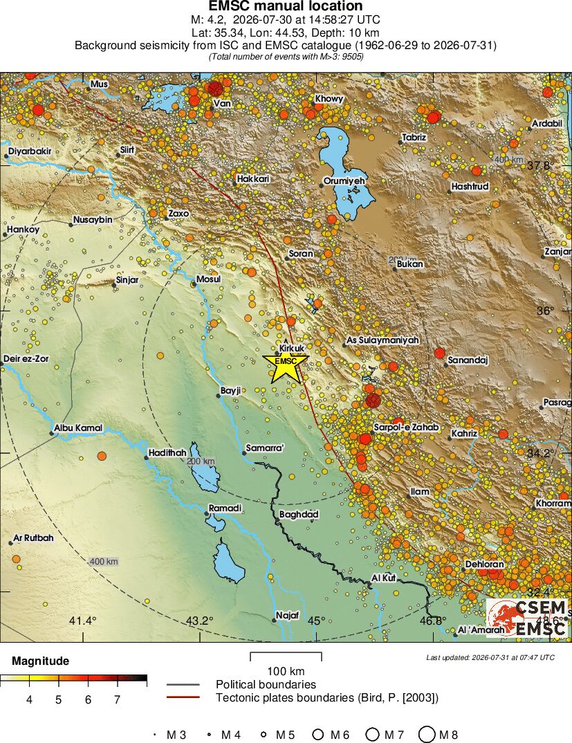 regional magnitude historical seismicity