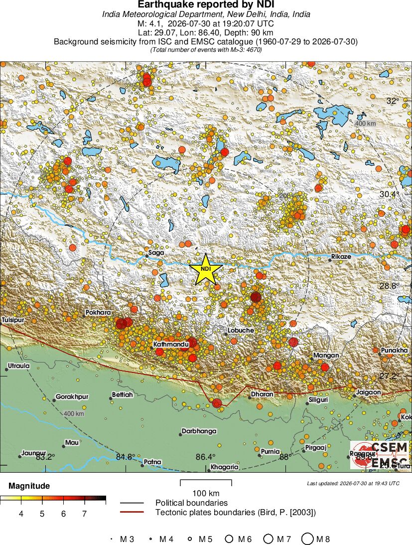 regional magnitude historical seismicity