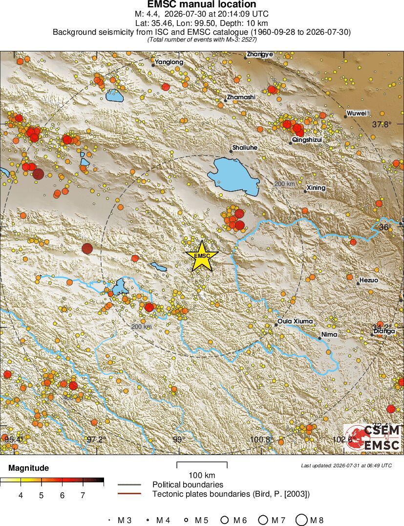 regional magnitude historical seismicity