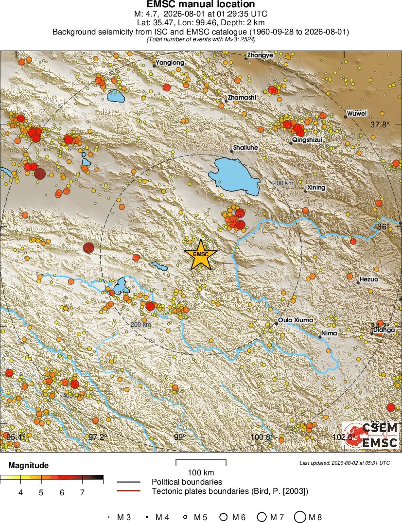 regional magnitude historical seismicity