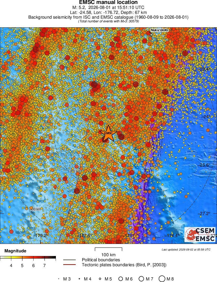 regional magnitude historical seismicity