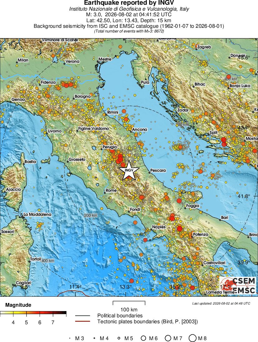 regional magnitude historical seismicity