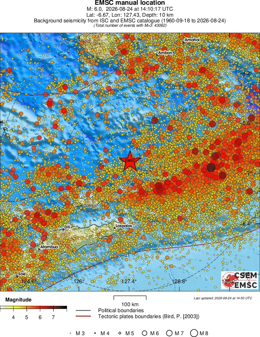 regional magnitude historical seismicity