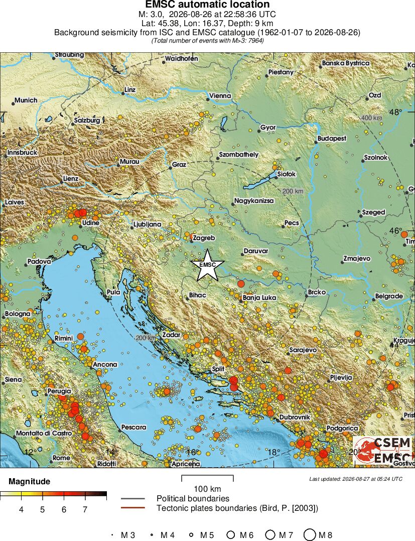 regional magnitude historical seismicity