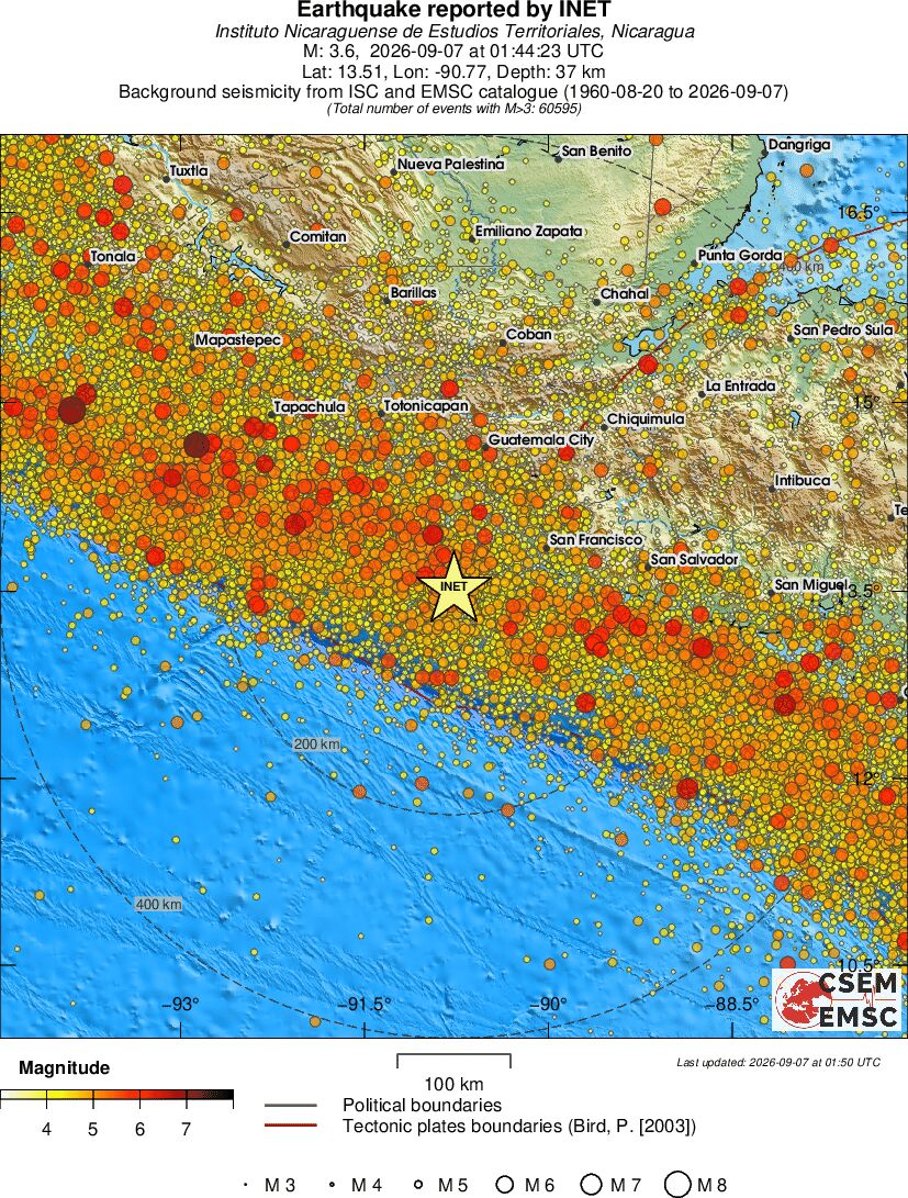 regional magnitude historical seismicity
