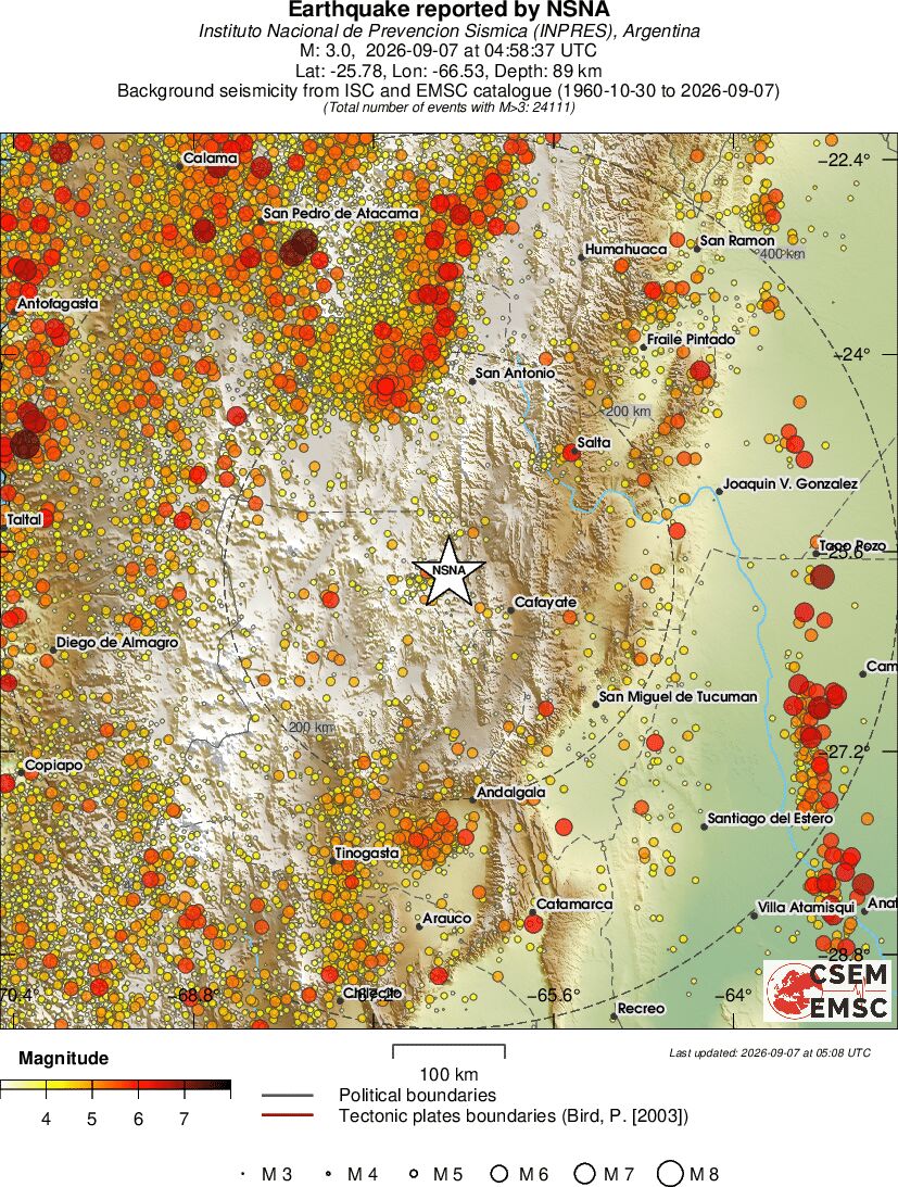 regional magnitude historical seismicity
