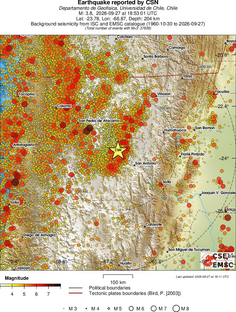 regional magnitude historical seismicity