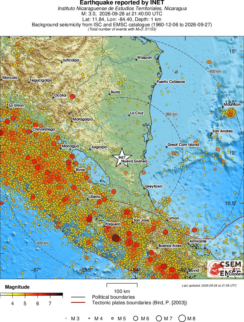 regional magnitude historical seismicity