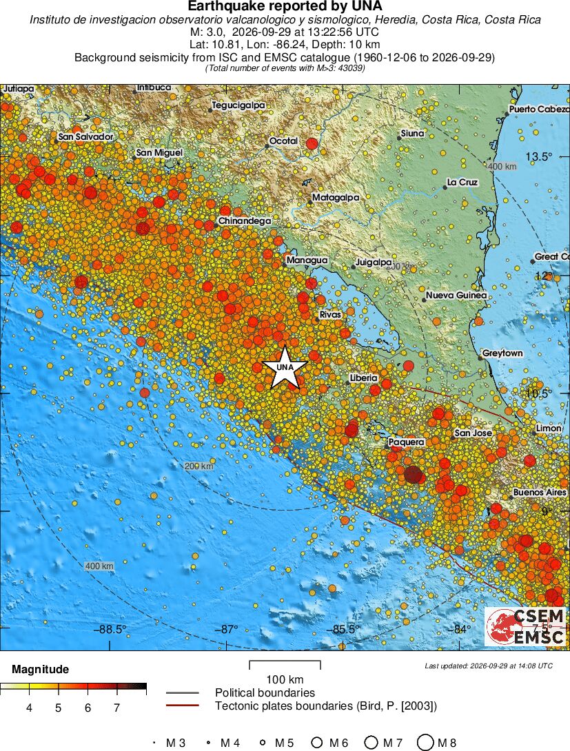 regional magnitude historical seismicity