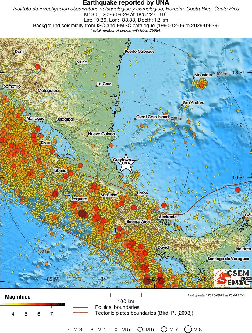 regional magnitude historical seismicity