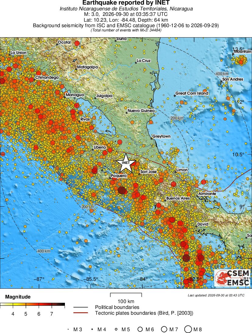 regional magnitude historical seismicity