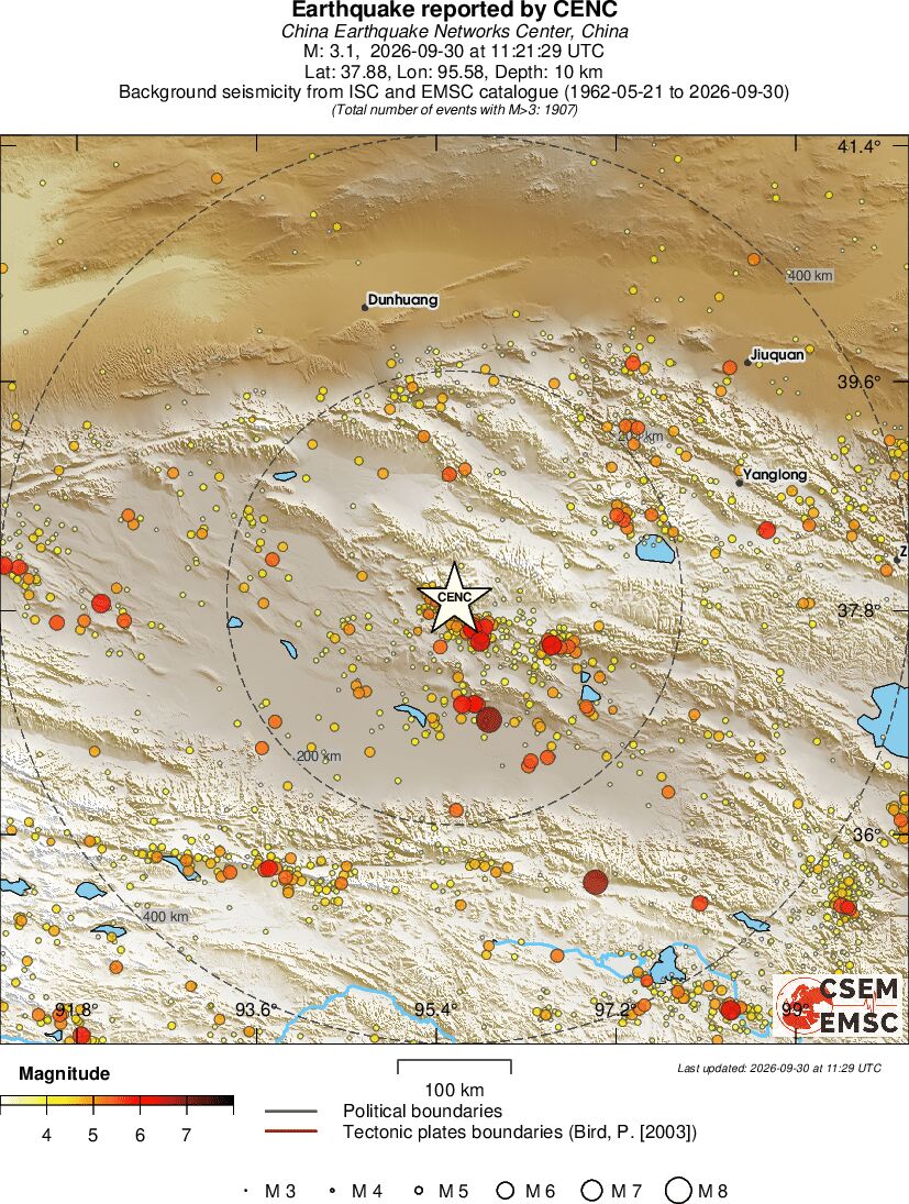 regional magnitude historical seismicity