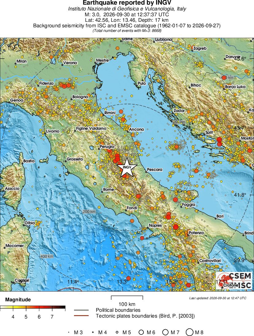 regional magnitude historical seismicity