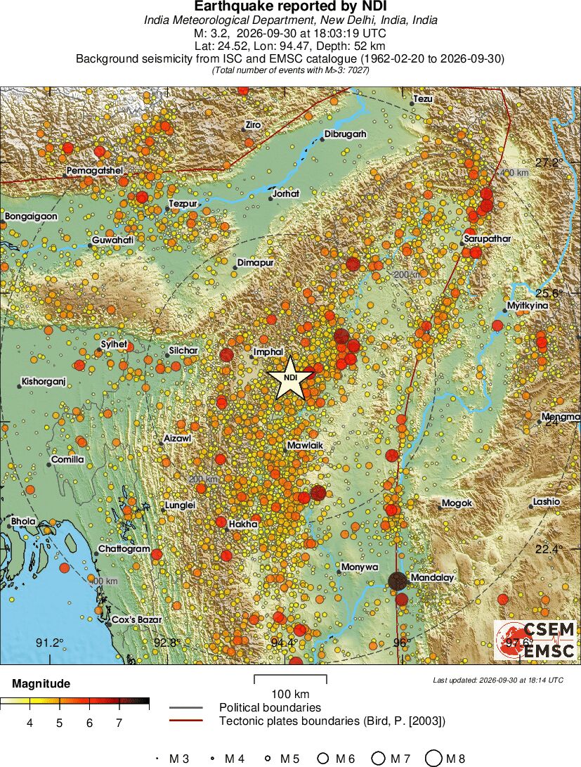 regional magnitude historical seismicity