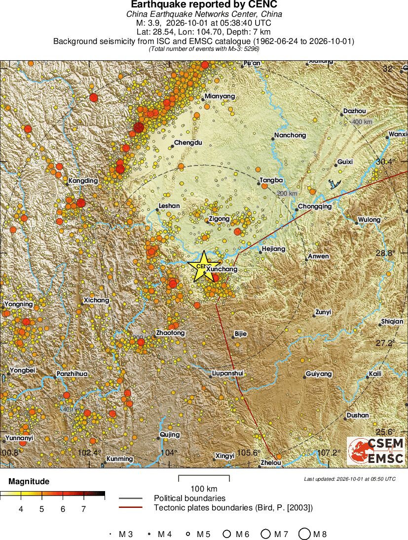 regional magnitude historical seismicity