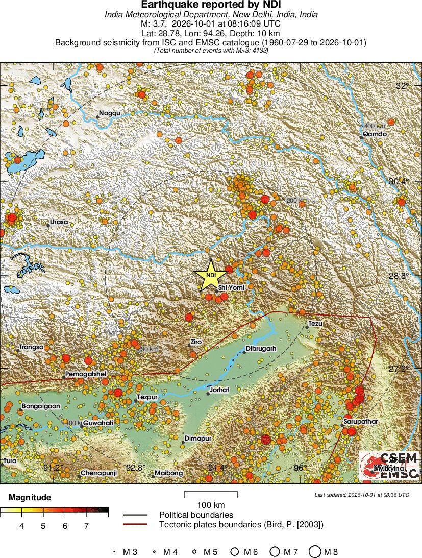 regional magnitude historical seismicity